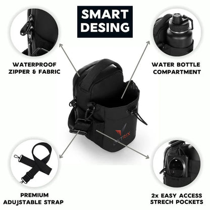 Magnetic Gym Bag with Water Bottle Holder™