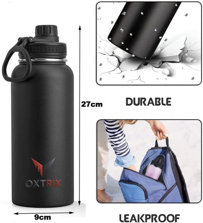 Oxtrix Magnetic Gym Bag – Black | With Bottle Holder | Gym Fitness Gear