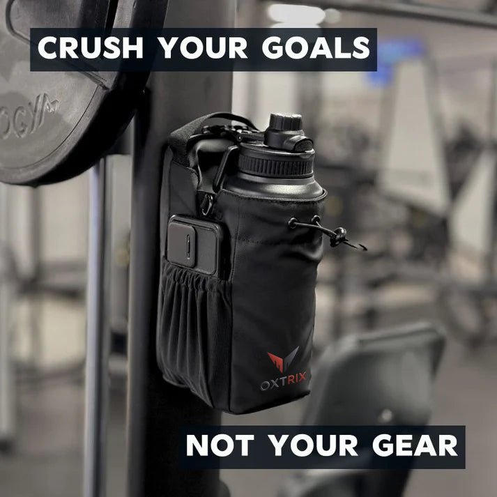 Oxtrix Magnetic Gym Bag – Black | With Bottle Holder | Gym Fitness Gear