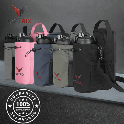 Oxtrix Magnetic Gym Bag – Black | With Bottle Holder | Gym Fitness Gear